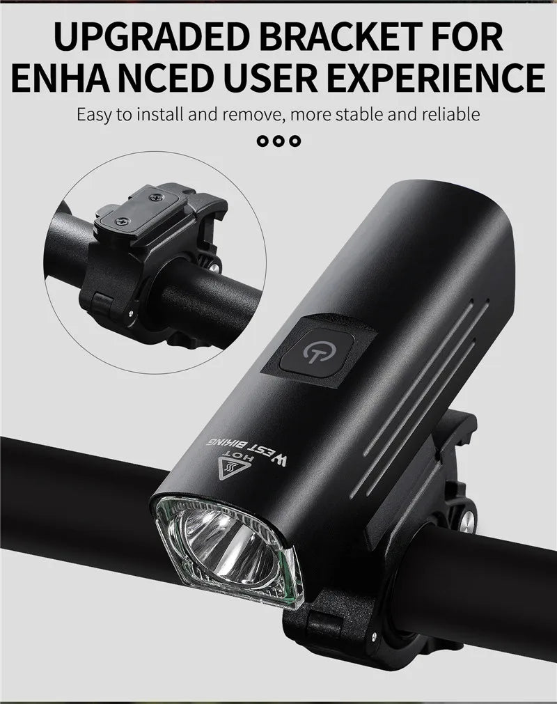 CowLost | west-biking-front-bicycle-light-usb-rechargeable-led-bike-light-waterproof-cycling-headlight-climbing-safety-flashlight-lamps |66