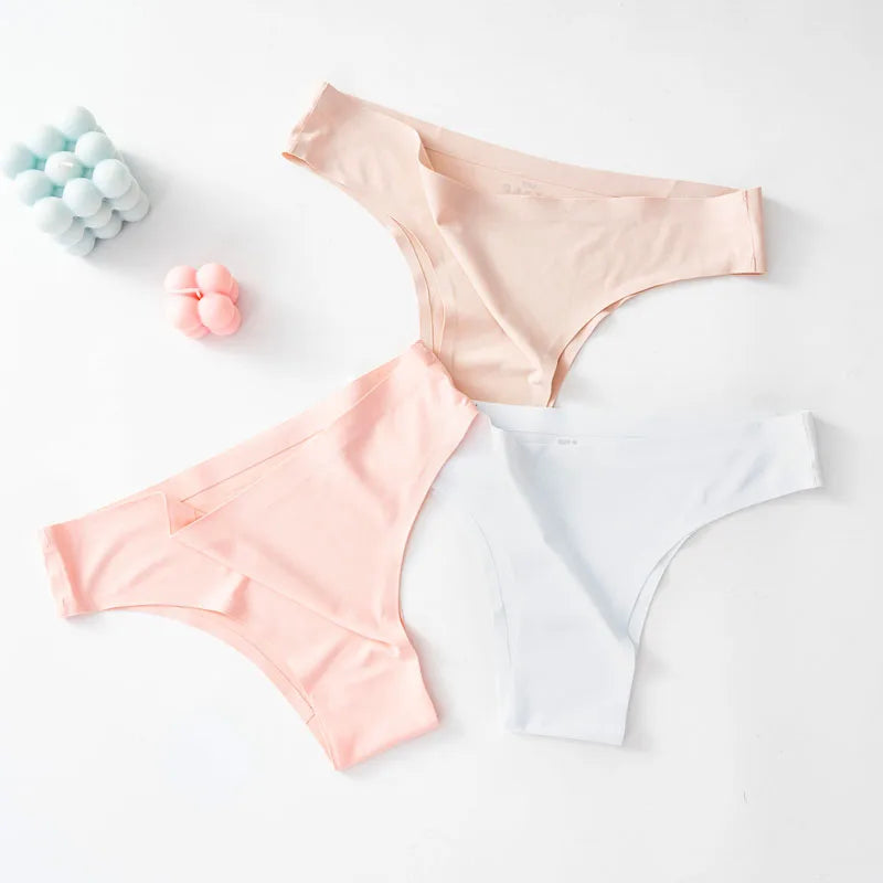 CowLost | 3pcs-set-womens-sexy-seamless-panties-female-ice-silk-underwear |8