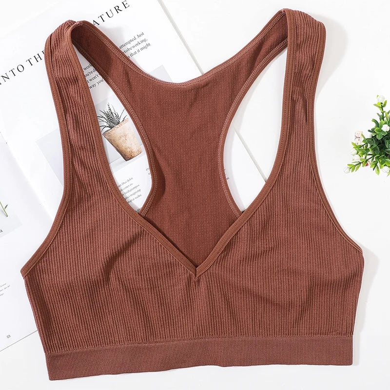 CowLost | product_id-seamless-wirefree-deep-v-neck-unlined-comfort-bra-top-for-women |18