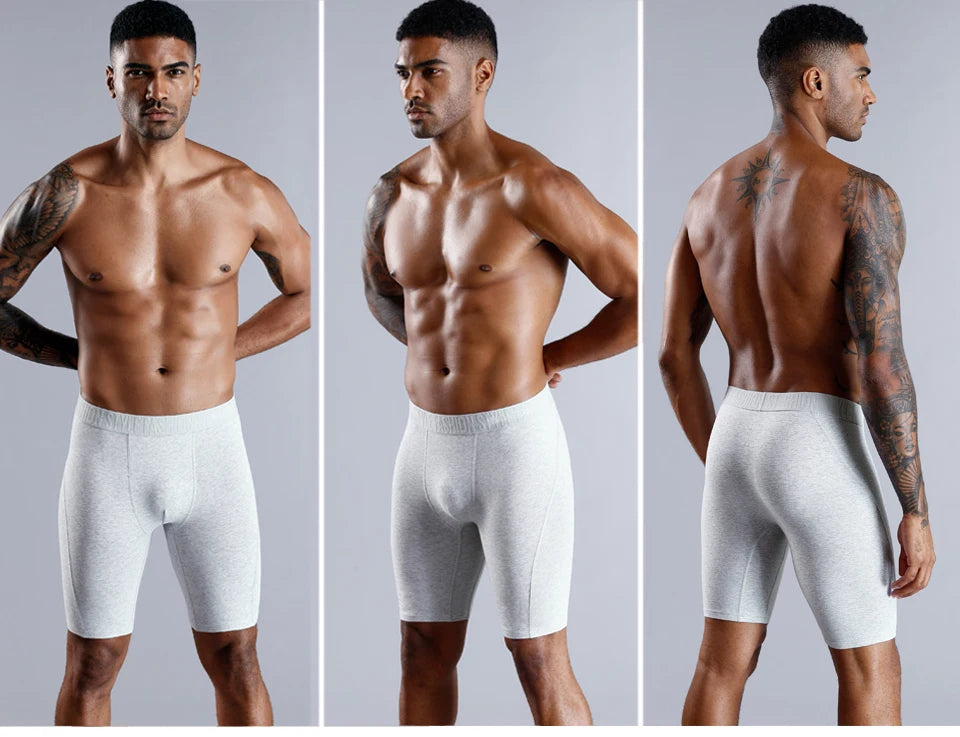 CowLost | activewear-pants-5pcs-mens-long-cotton-boxer-shorts-underwear |18