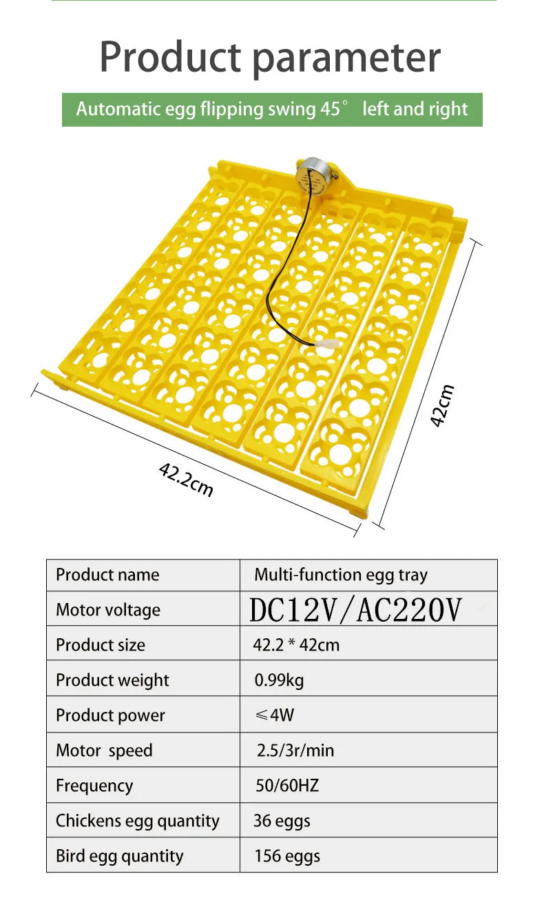 156-Count Automatic Quail Egg Incubator Turner Poultry Incubation Equipment for Chicks and Ducks