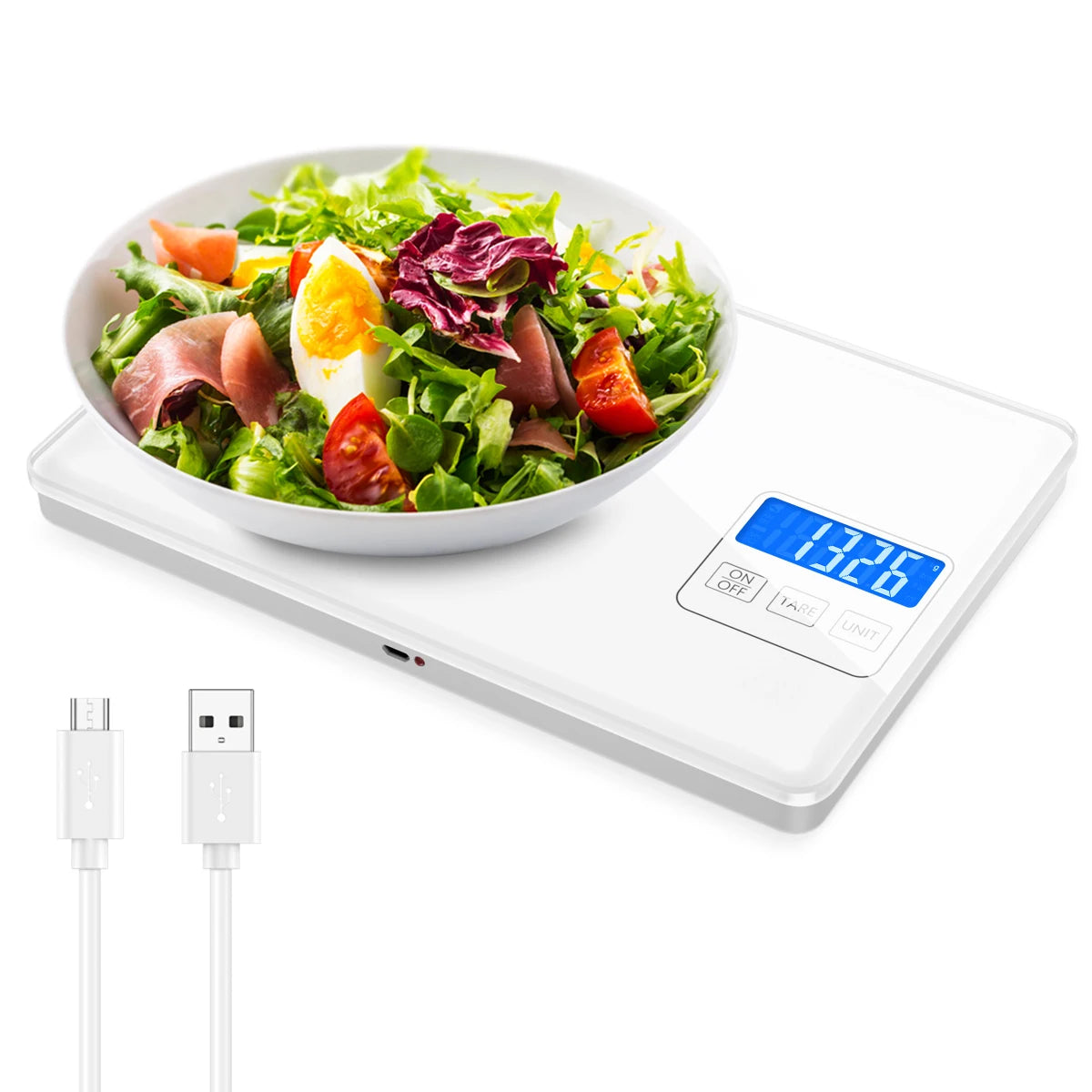 ORIA Rechargeable Digital Kitchen Scale 15kg/1g High Precision