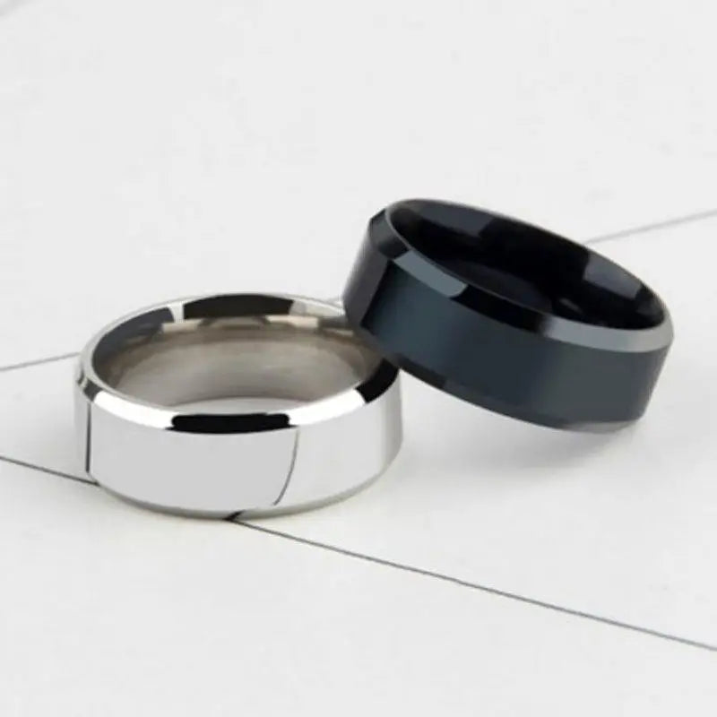 CowLost | fashion-charm-jewelry-ring-for-men-women-stainless-steel-black-rings-wedding-engagement |3