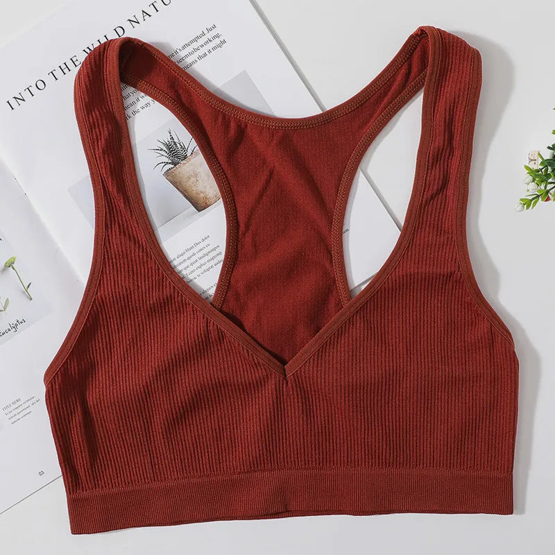 CowLost | product_id-seamless-wirefree-deep-v-neck-unlined-comfort-bra-top-for-women |5