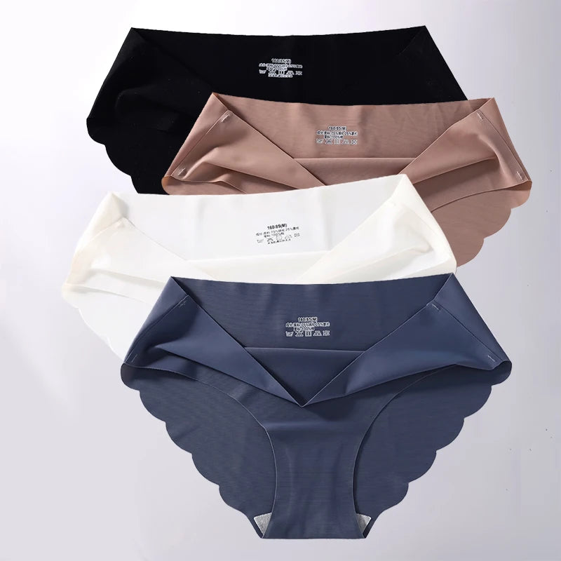 CowLost | activewear-pants-4pcs-seamless-silk-high-waist-briefs-for-women |6
