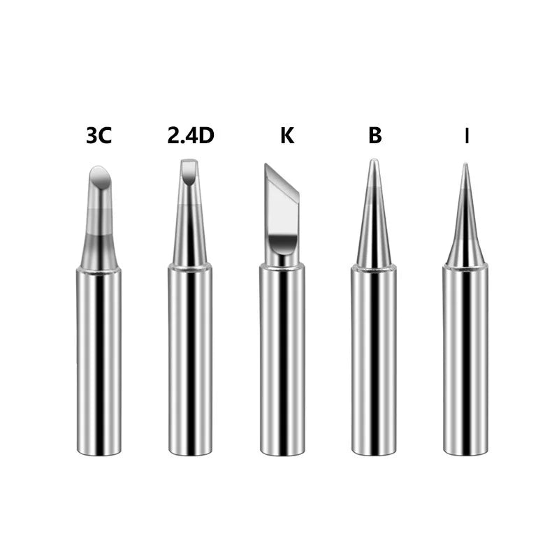CowLost | product_id-5pcs-pure-copper-soldering-iron-tips-set-i-b-k-2-4d-3c-900m-for-diy-electronic-repair |13