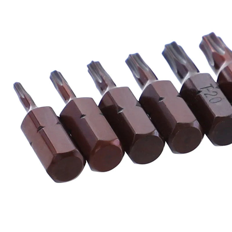 CowLost | product_id-10pcs-25mm-magnetic-torx-screwdriver-bit-set-t6-t40-1-4-hex-shank-electric-star-bits |5