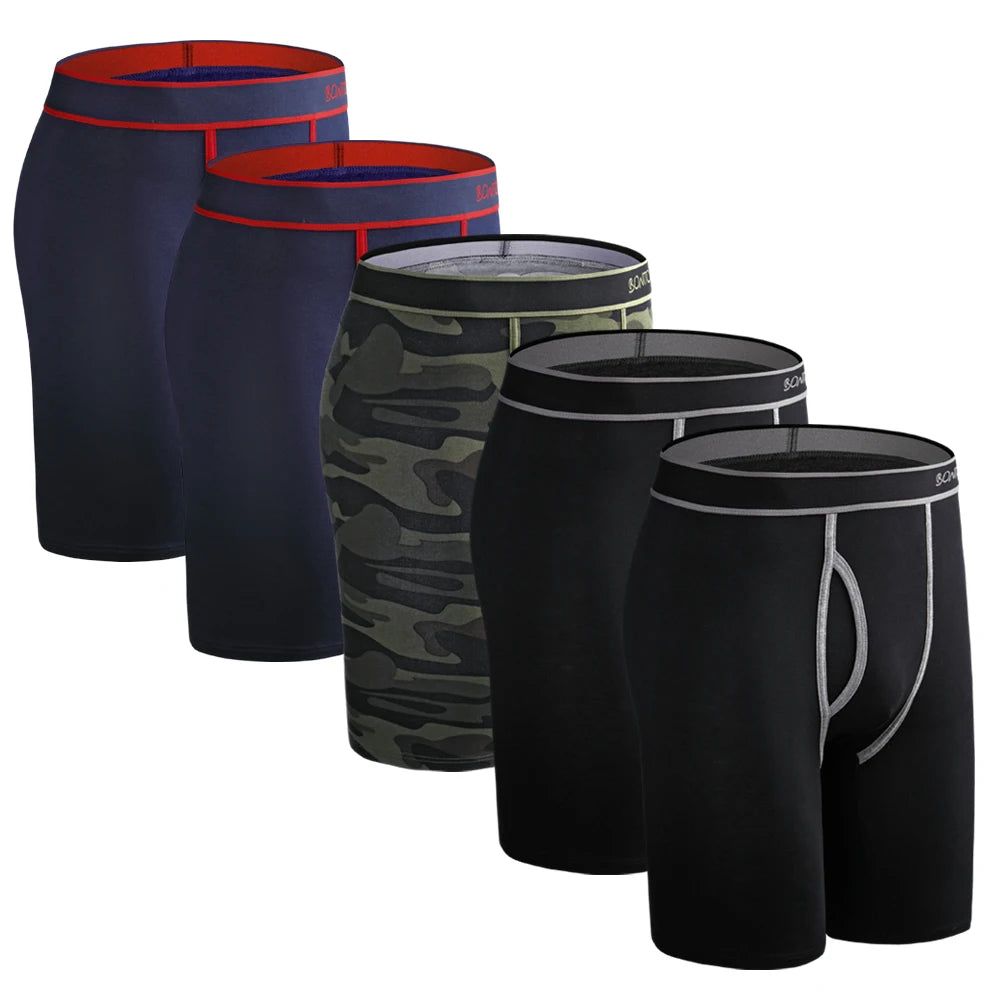 CowLost | activewear-pants-5pcs-mens-cotton-long-boxer-underpants |23