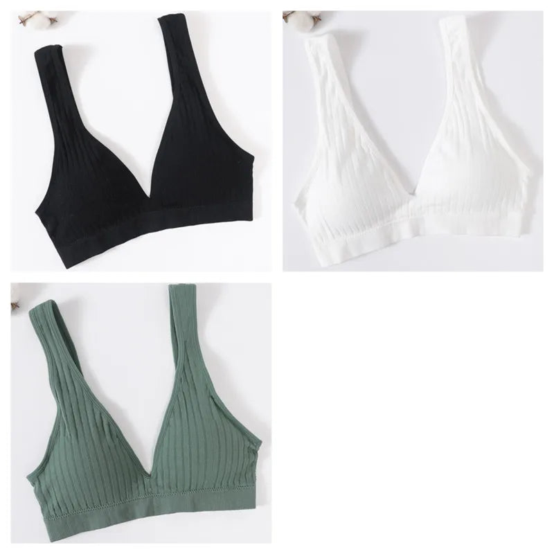 CowLost | product_id-3pcs-seamless-wireless-deep-v-push-up-bras-for-women-fitness-lingerie |19