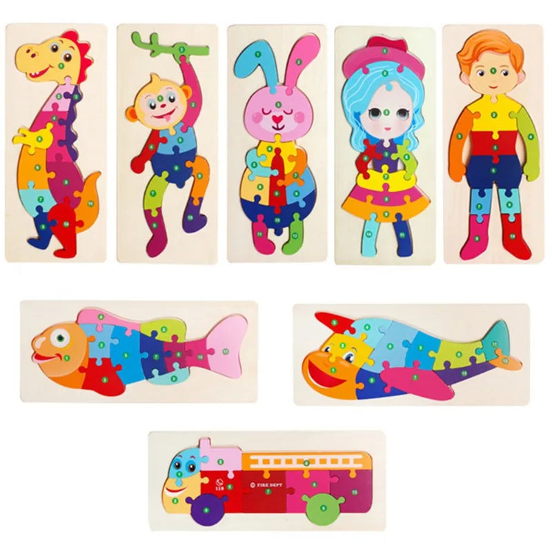 CowLost | fencing-barriers-wooden-baby-puzzle-toy-cute-animal-shapes-montessori-game |11