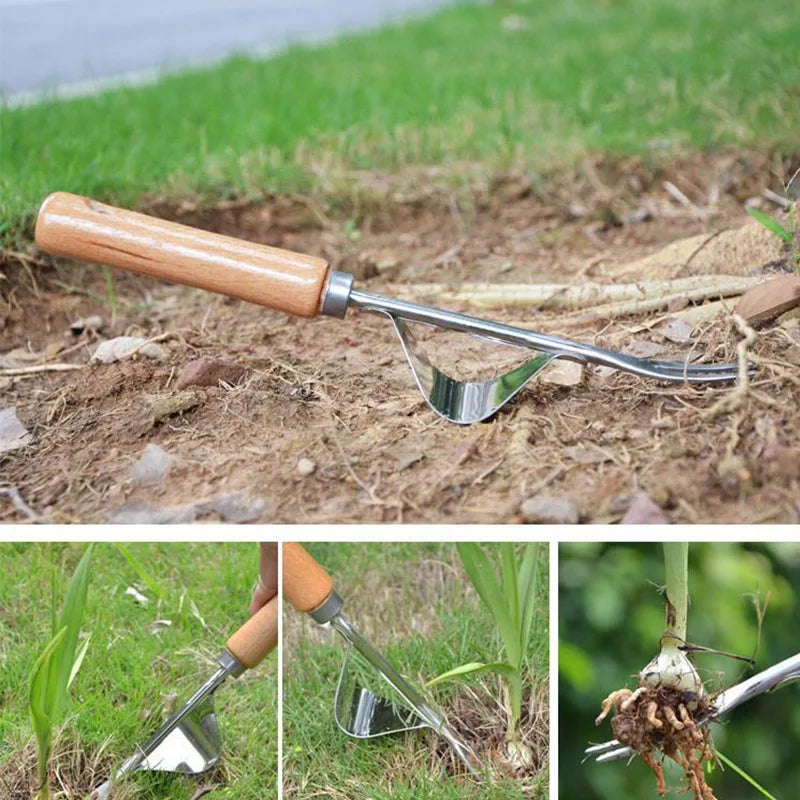 CowLost | product_id-stainless-steel-garden-weeder-with-wood-handle-hand-weeding-dandelion-removal-tool |13