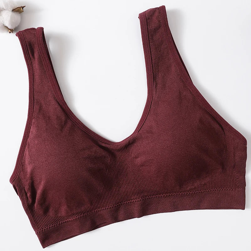 CowLost | product_id-seamless-deep-v-soft-breathable-womens-sports-bandeau-bra |12