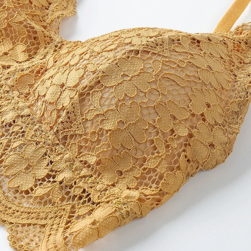 CowLost | floral-lace-bras-for-women-bralette-lace-underwear-sexy-lingerie-beauty-back-wire-free-brassiere-female-push-up-bra |12