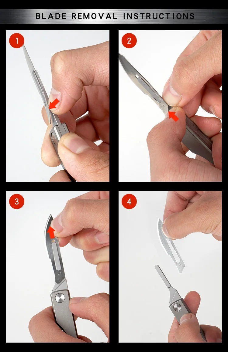 CowLost | tools-upgrade-titanium-alloy-folding-scalpel-with-replaceable-blades |26