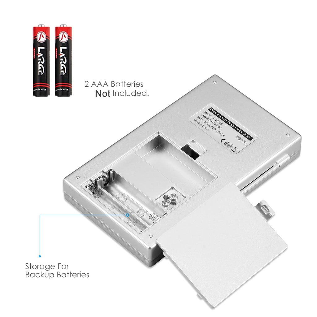 Portable Mini Digital LCD Pocket Scale 200g/0.01g & 500g/0.01g for Kitchen Jewelry Postal Use