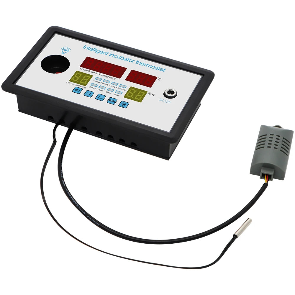 12V/220V Mini Thermostat Incubator Temperature Humidity Controller for Farm Poultry