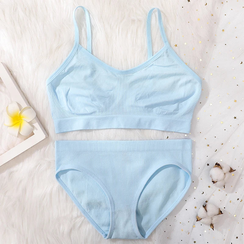 CowLost | product_id-women-seamless-wire-free-push-up-bra-low-waist-t-back-panties-set |52