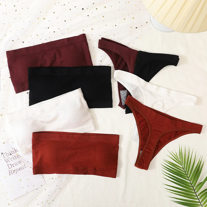 CowLost | product_id-strapless-push-up-bra-high-waist-thong-seamless-lingerie-set-for-women |2