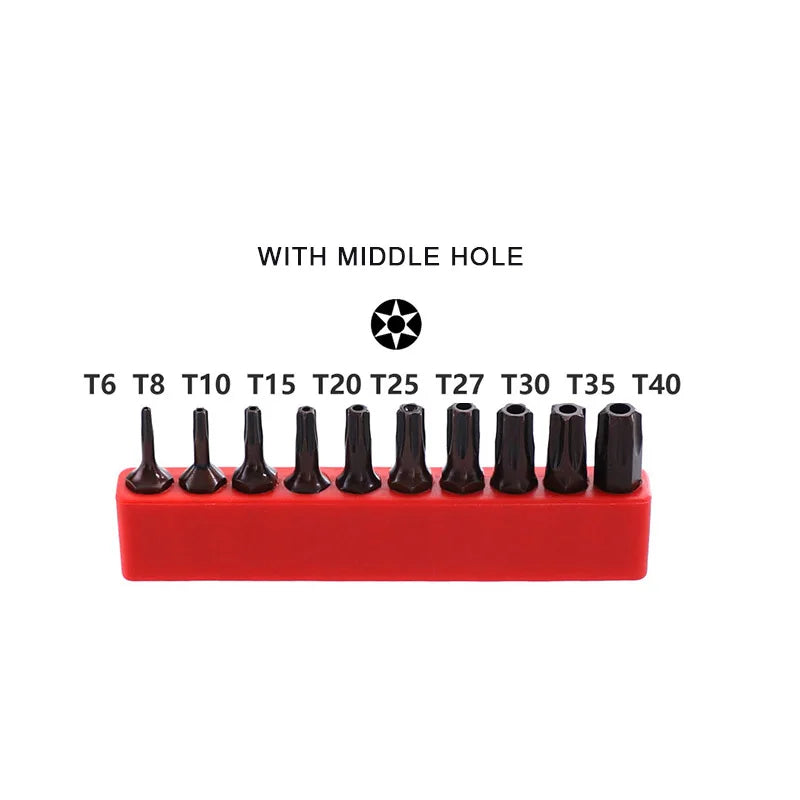 CowLost | product_id-10pcs-25mm-magnetic-torx-screwdriver-bit-set-t6-t40-1-4-hex-shank-electric-star-bits |13