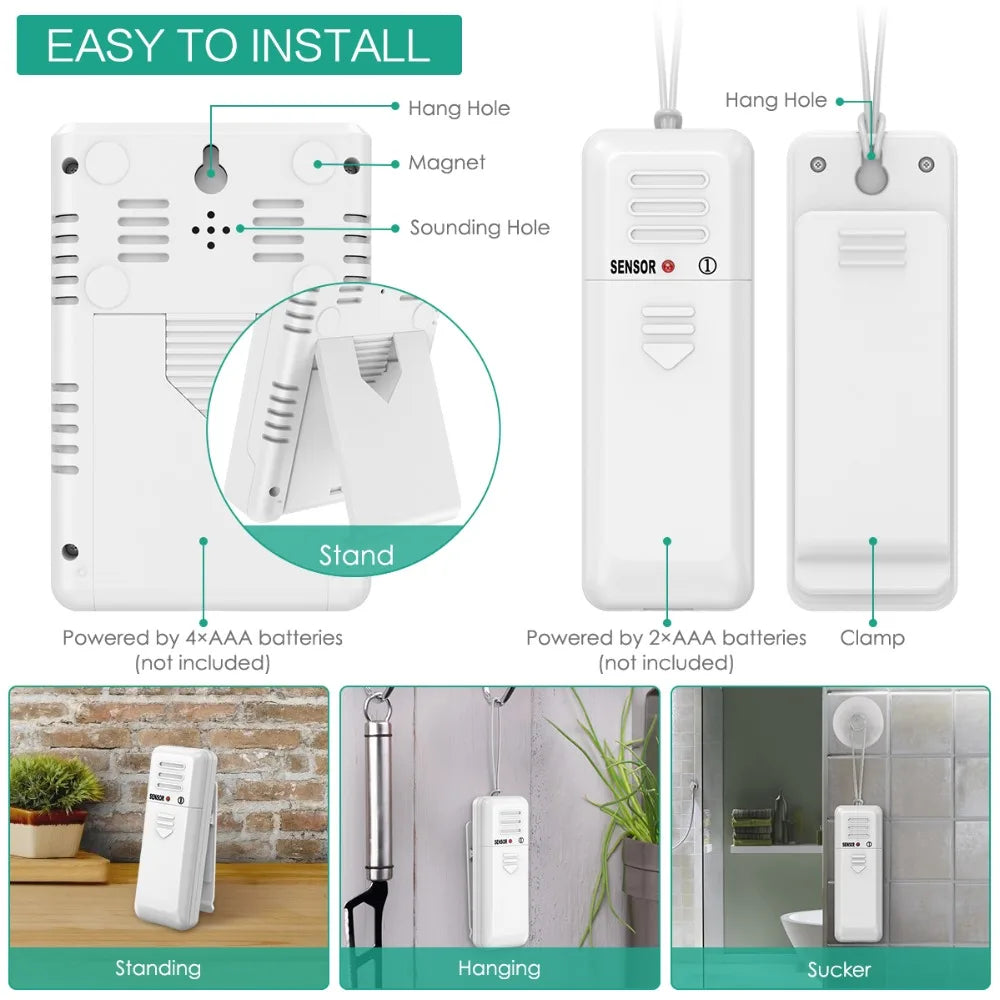 Wireless Digital Freezer and Fridge Thermometer with Weather Forecast 2020