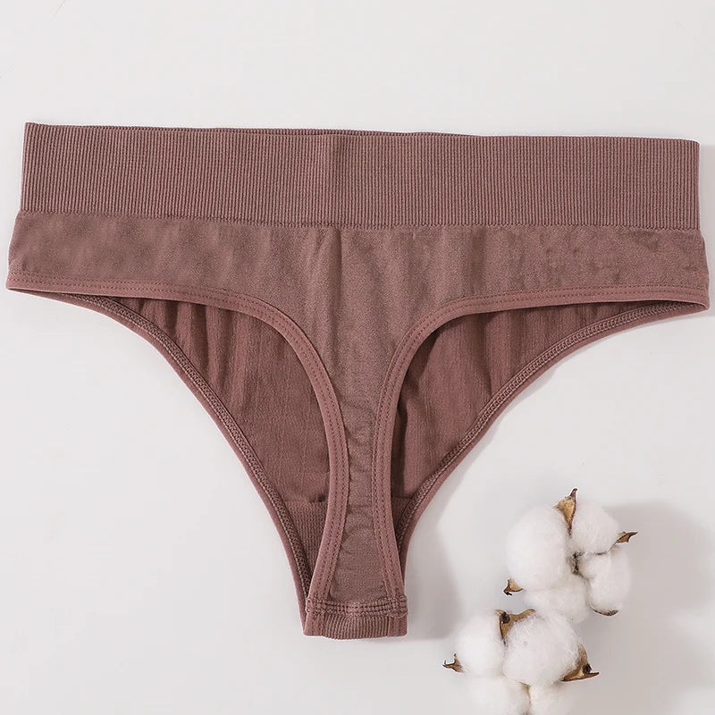 CowLost | product_id-women-high-waist-seamless-thong-bodyshaper-panties-fitness-underwear-1-2-pcs |18
