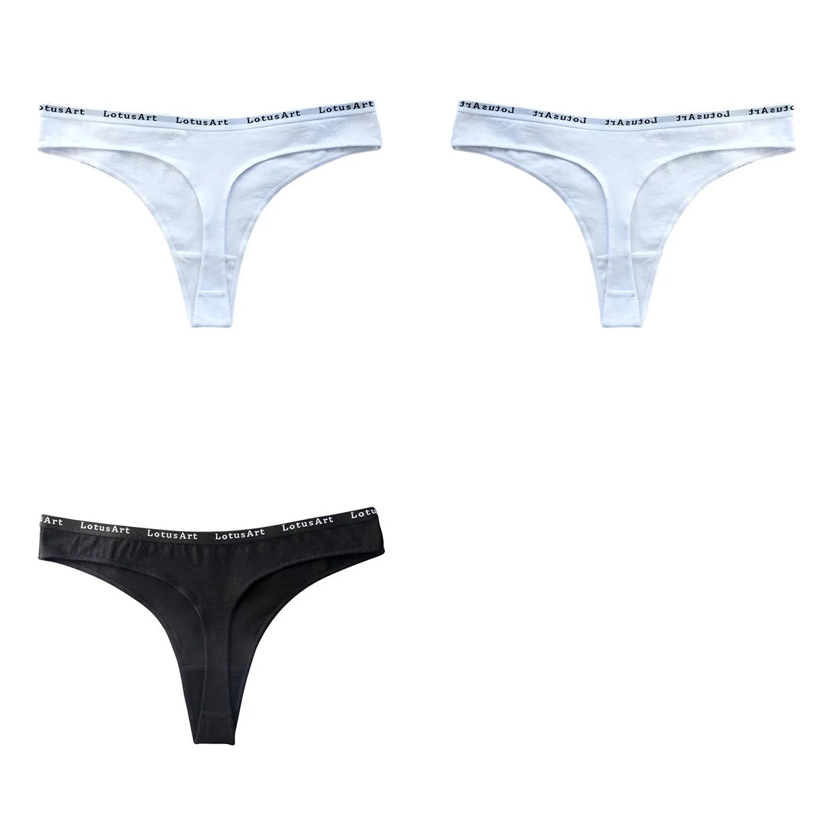 CowLost | product_id-3pcs-women-s-cotton-low-rise-seamless-breathable-g-string-panties-set |38