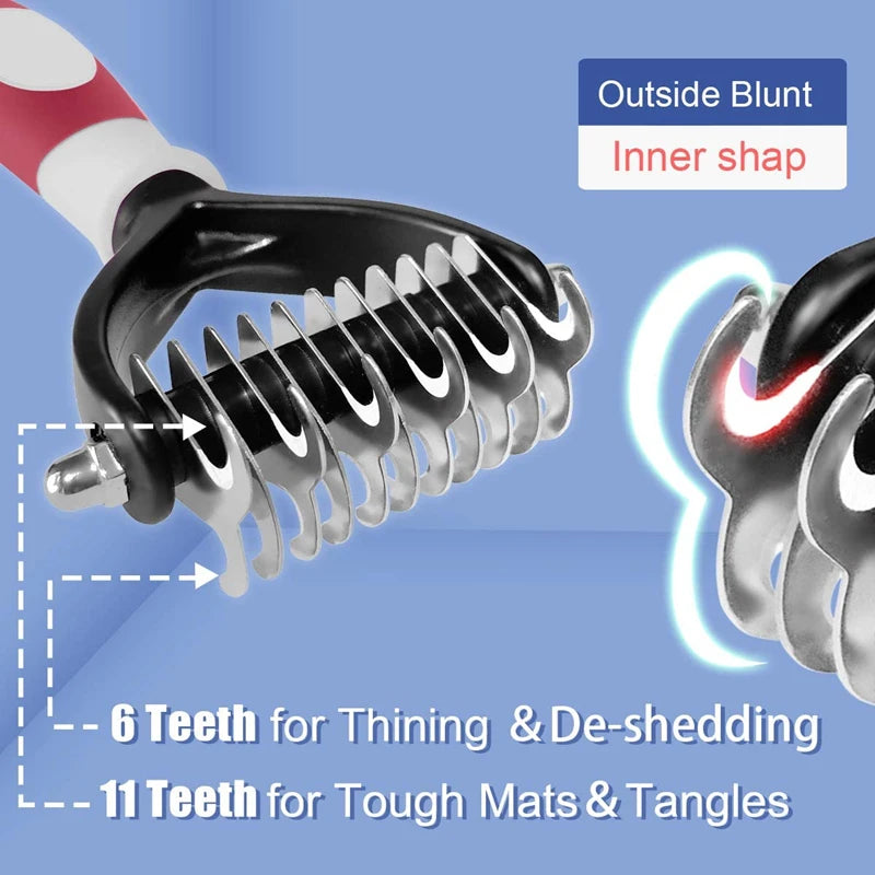 CowLost | tools-professional-2-sided-pet-deshedding-brush-and-dematting-comb |13