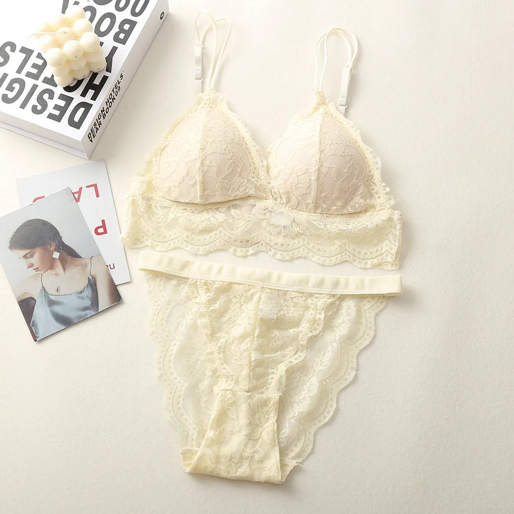 CowLost | product_id-wireless-lace-push-up-bra-and-low-rise-panties-set-for-women |8