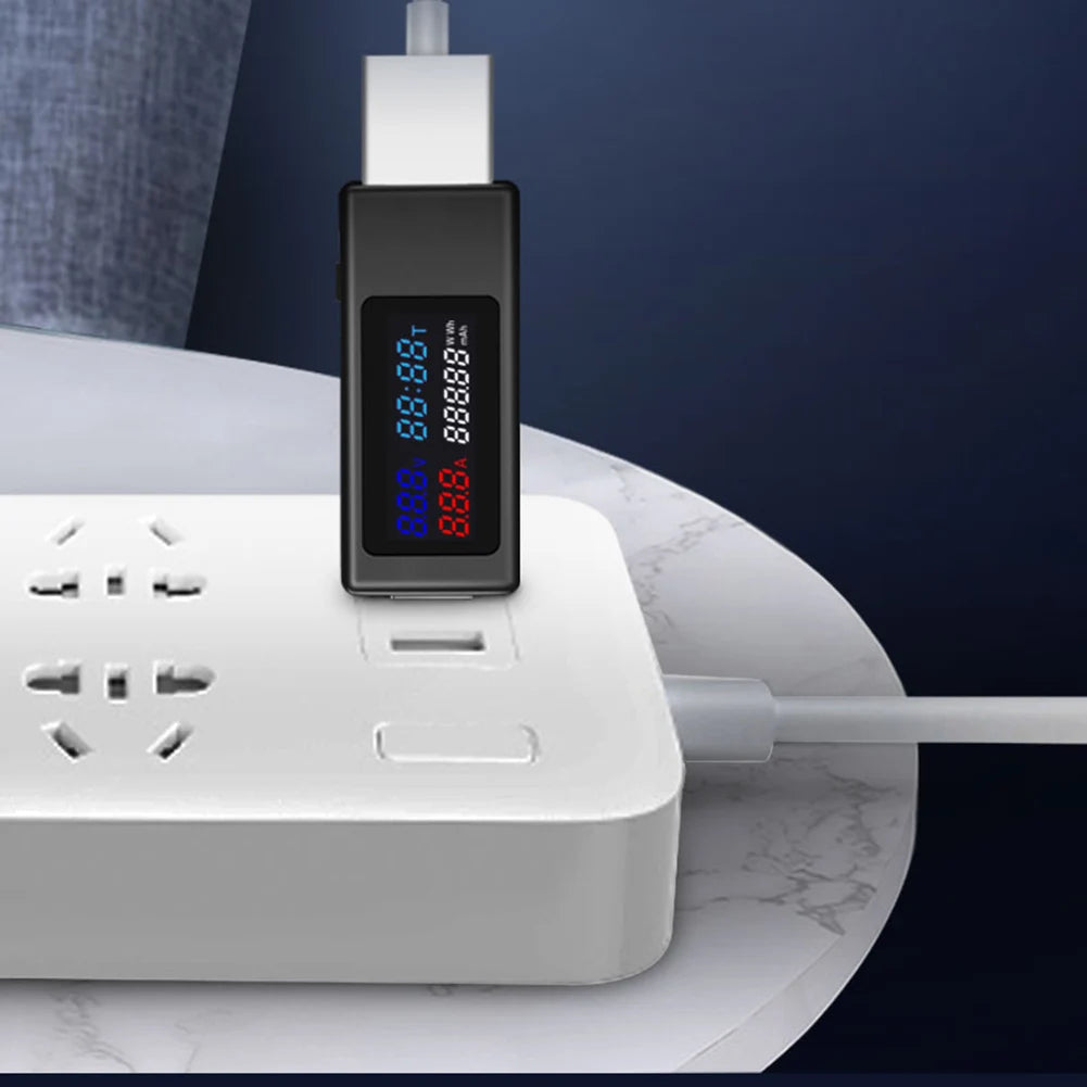 KWS-V30 6-in-1 USB DC Digital Voltage Power Meter with IPS Display and Current Tester