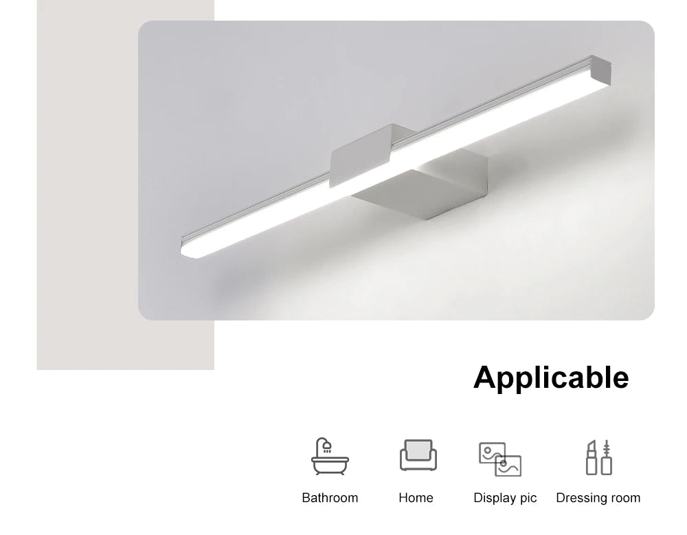 CowLost | led-bathroom-wall-lamp-aluminum-mirror-lamp-black-white-vanity-lamps-for-home-modern-indoor-wall-sconces-lighting-fixture |9
