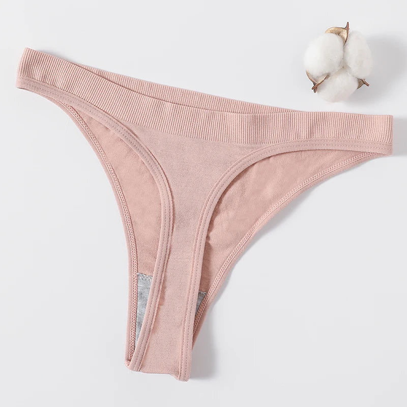 CowLost | product_id-3pcs-women-high-rise-seamless-brazilian-g-string-thong-panties-m-xl |15