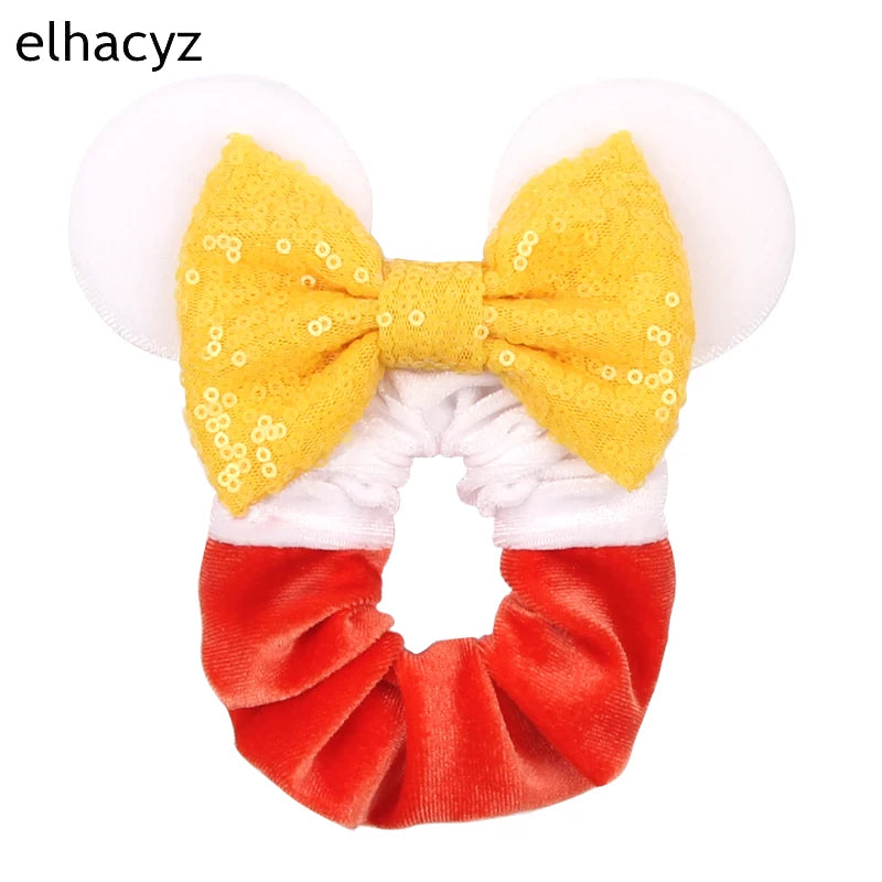 CowLost | mouse-ears-sequins-bow-women-velvet-scrunchies |48