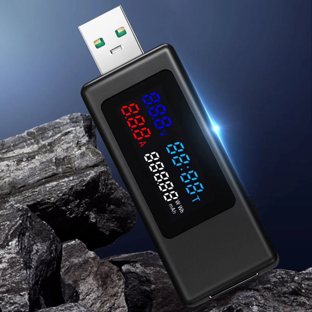 KWS-V30 6-in-1 USB DC Digital Voltage Power Meter with IPS Display and Current Tester