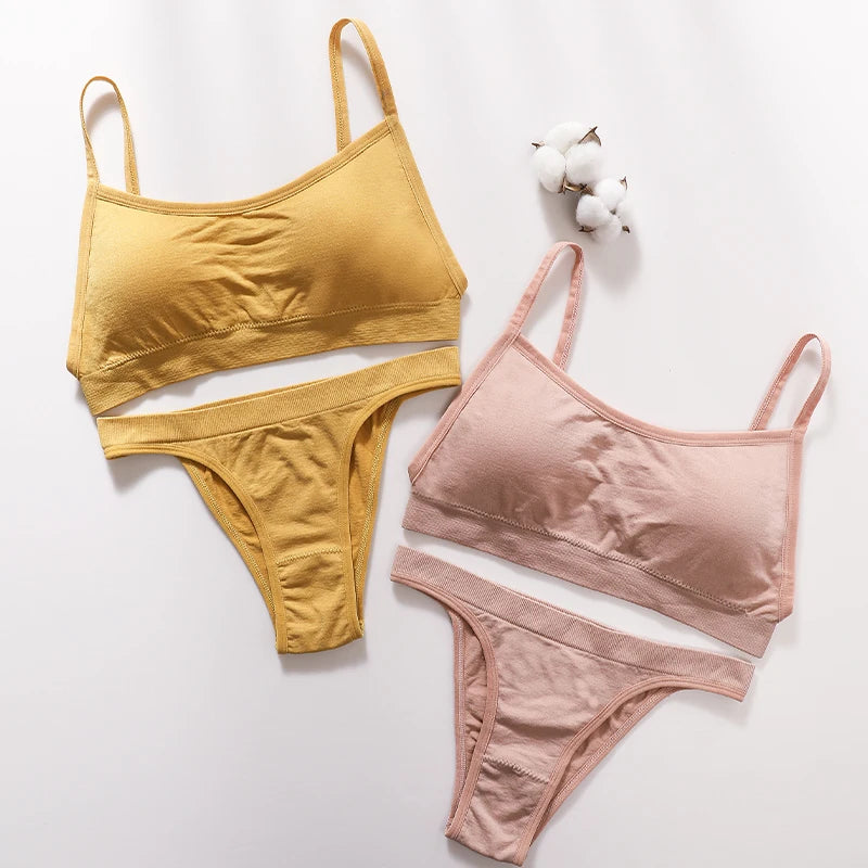 CowLost | product_id-women-seamless-wire-free-push-up-bra-high-waist-panties-set-sexy-lingerie |3