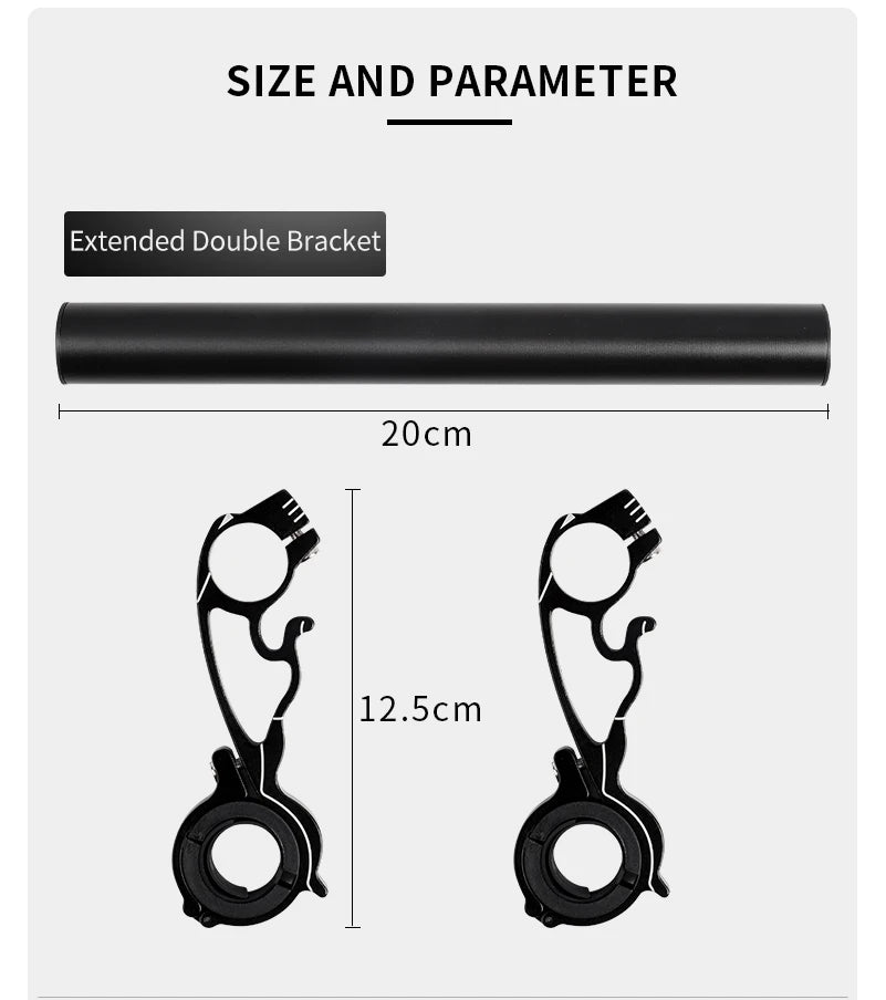 CowLost | 3d-printer-accessories-west-biking-25cm-carbon-fiber-bicycle-handlebar-extender-mount |20