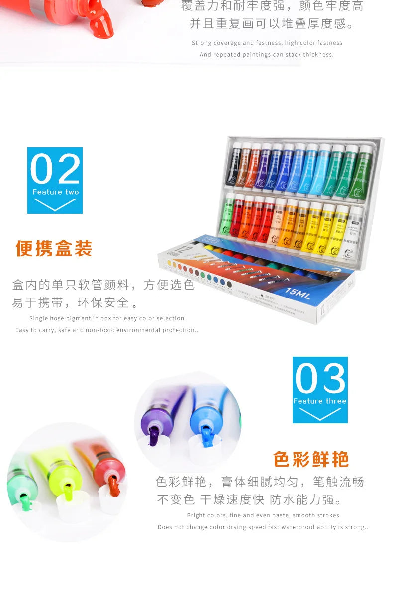CowLost | painting-canvas-product_id-acrylic-paint-set-12-24-colors-15ml-non-toxic-for-beginners-professionals |12
