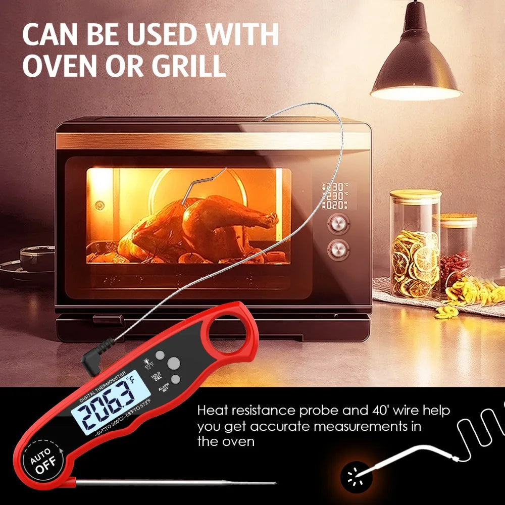 ORIA Digital Waterproof Kitchen BBQ Meat Thermometer Probe
