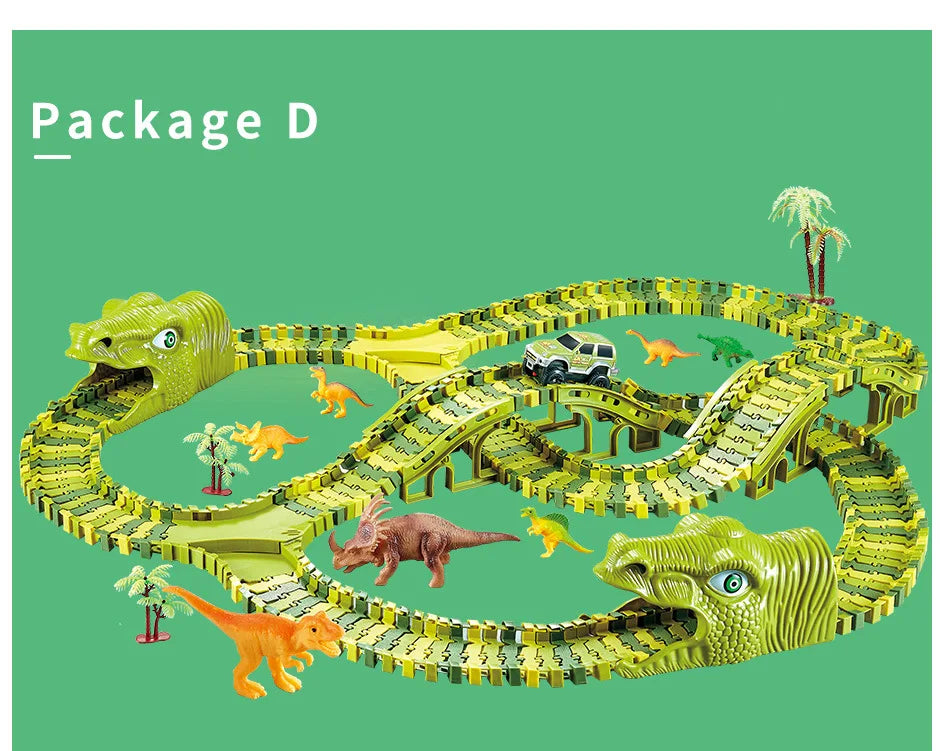 CowLost | fencing-barriers-dinosaur-plastic-racing-track-set-with-electronic-car-toy |18