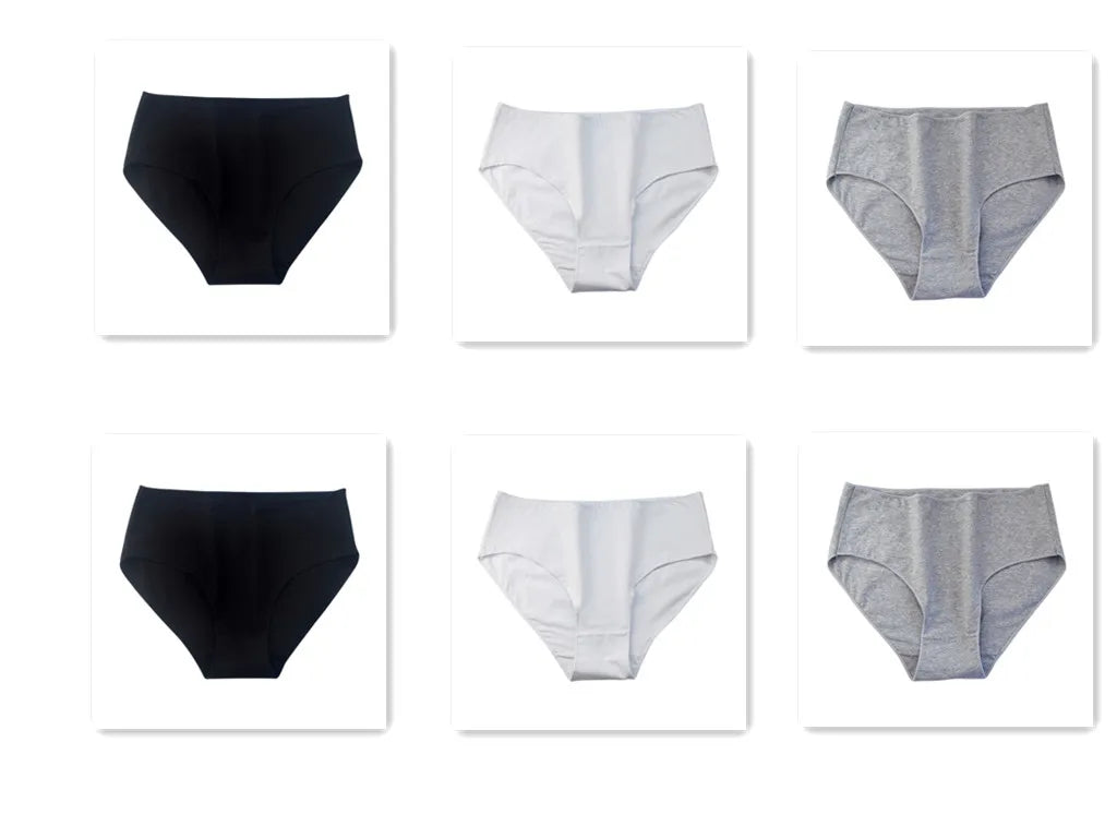 CowLost | product_id-6pcs-women-high-waist-seamless-breathable-cotton-briefs-m-2xl-solid-colors |12