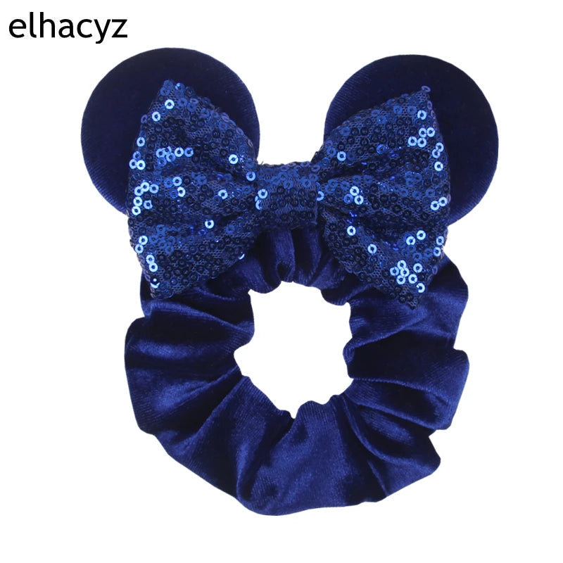 CowLost | mouse-ears-sequins-bow-women-velvet-scrunchies |28