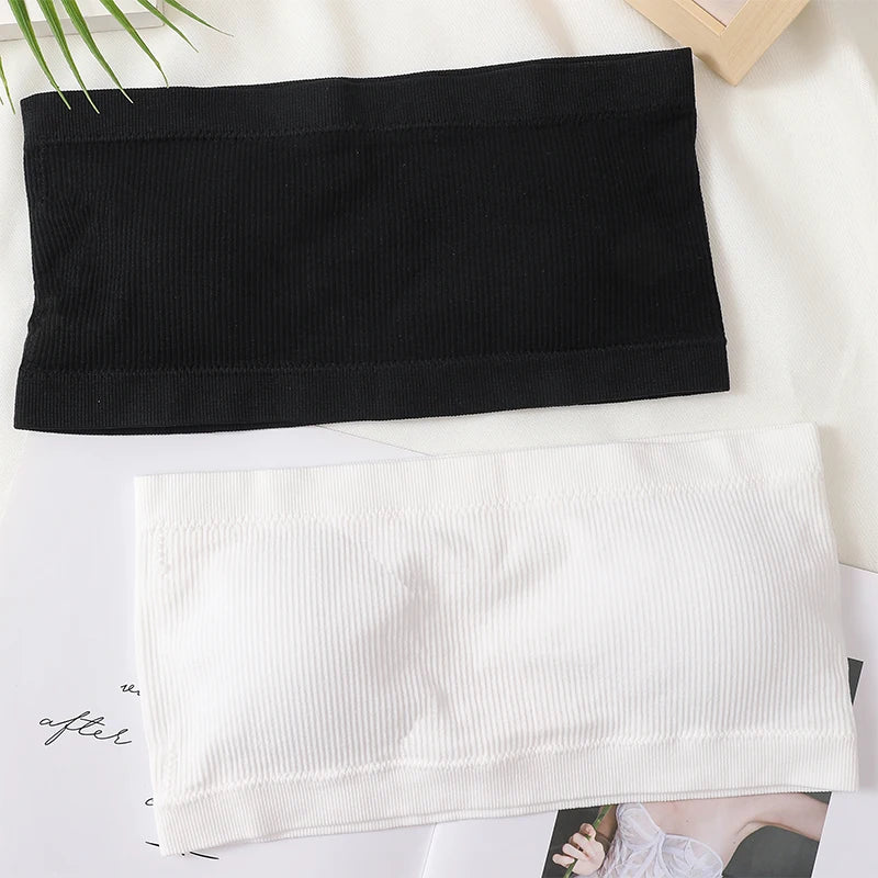 CowLost | product_id-seamless-strapless-push-up-bandeau-tube-top-for-women-solid-color |2