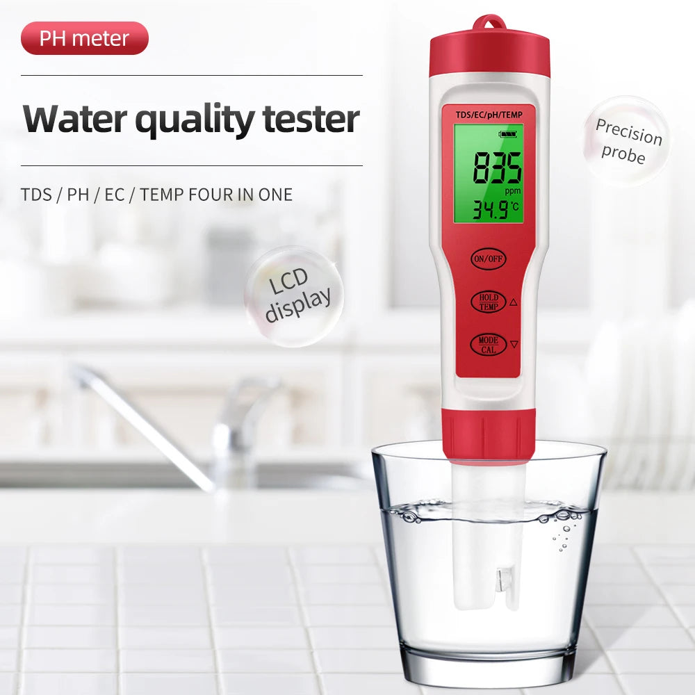 JUANJUAN 3-in-1 Digital PH/TDS/Temp Meter with ATC for Water Quality Testing