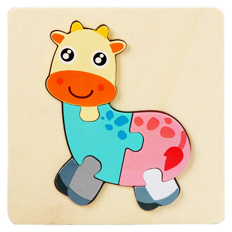 CowLost | fencing-barriers-kids-3d-wooden-cartoon-puzzle-toy-educational-gift |18