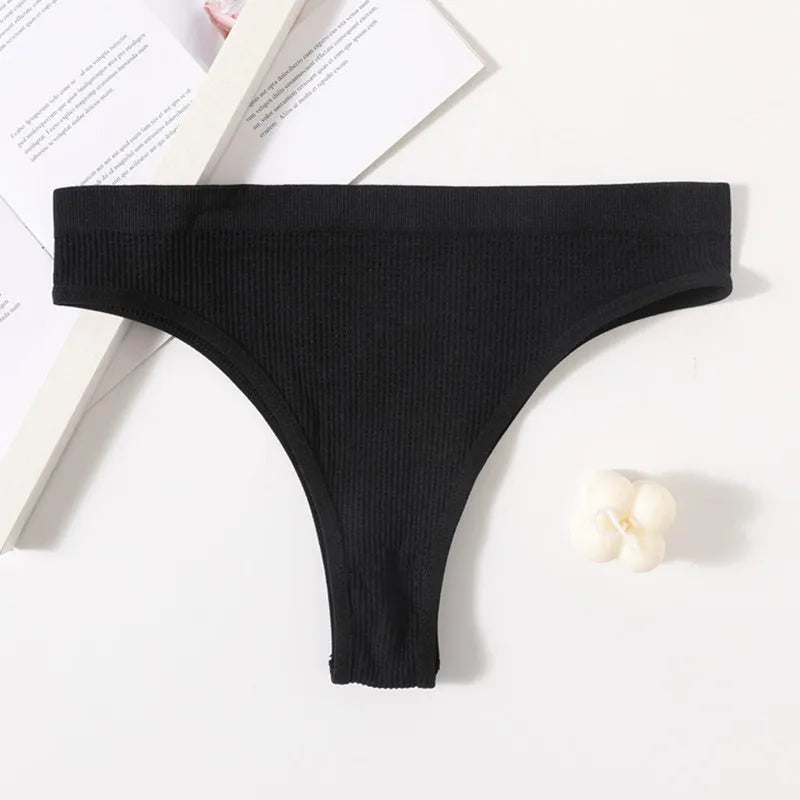 CowLost | 5pcs-set-seamless-briefs-women-brazilian-panties-sexy-lingerie-female-underpants-low-rise-bottom-solid-color-underwear-m-l |11