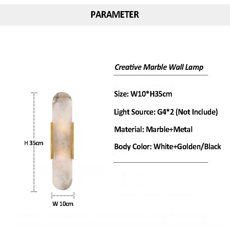 CowLost | product_id-golden-marble-wall-lamp-with-g4-socket-for-living-room-bedroom-staircase-sconce |8