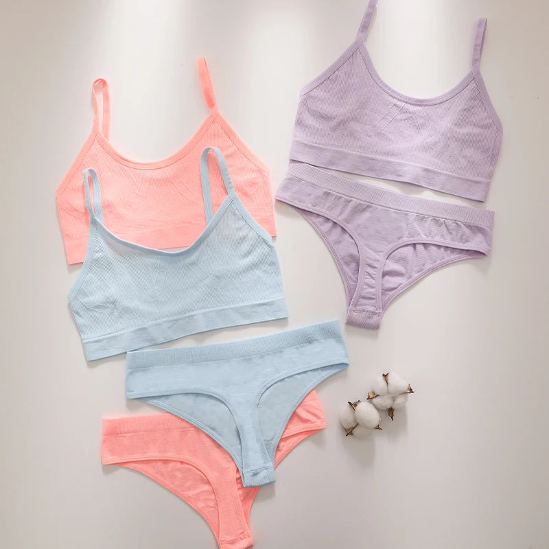 CowLost | product_id-seamless-women-s-sports-bra-high-rise-g-string-panties-set |12