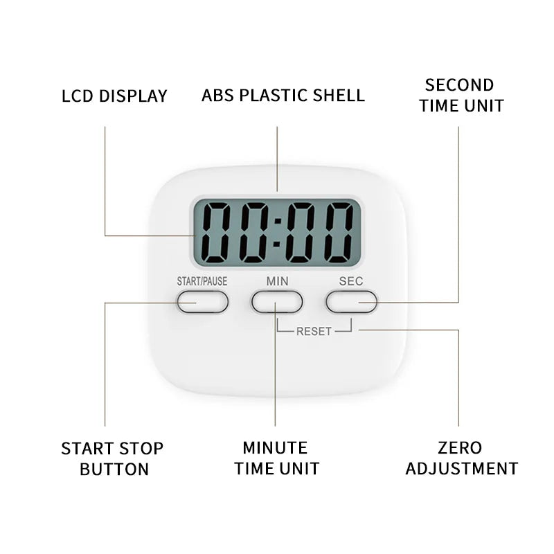 CowLost | product_id-digital-lcd-kitchen-timer-magnetic-countdown-alarm-multifunctional-stopwatch-clock |10