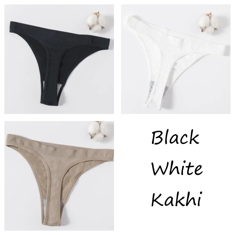 CowLost | product_id-3pcs-womens-brazilian-low-rise-ribbed-stretch-g-string-panties-m-xl-soft-comfort |45