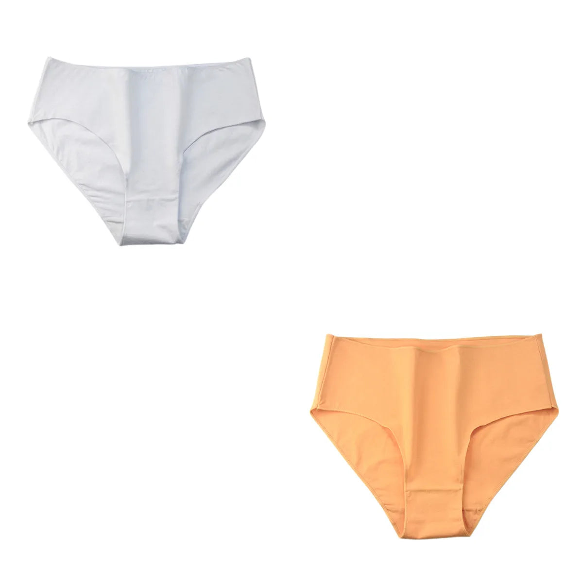CowLost | product_id-2pcs-women-s-high-waist-cotton-briefs-breathable-solid-color-m-2xl |19