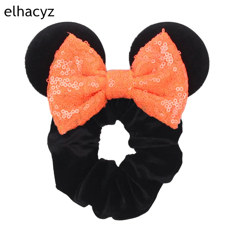CowLost | mouse-ears-sequins-bow-women-velvet-scrunchies |19